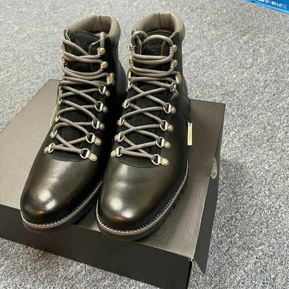 NIB Cole Haan Zerogrand Men\'s Causal Waterproof Black Leather Hiker Boot #C35594 main image 11